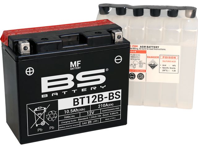 BS BATTERY Battery - BT12B-BS (YT) 300628 - Moto Shop Service