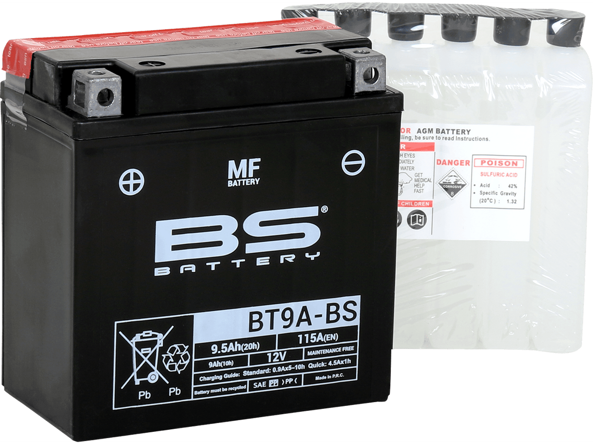 BS BATTERY Battery - BT9A-BS (YT) 300748 - Moto Shop Service