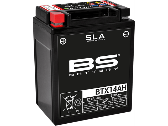 BS BATTERY Battery - BTX14AH (YTX) 300758 - Moto Shop Service