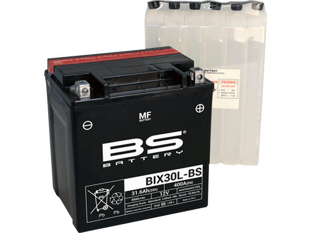 BS BATTERY Battery - BIX30L-BS (YIX) 300753 - Moto Shop Service