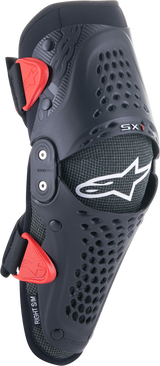 ALPINESTARS Youth SX-1 Knee Protectors - Black/Red - Small/Medium 6546319-13-SM