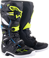 ALPINESTARS Tech 7 Boots - Black/Blue/Yellow Fluorescent - US 8 2012014-1795-8