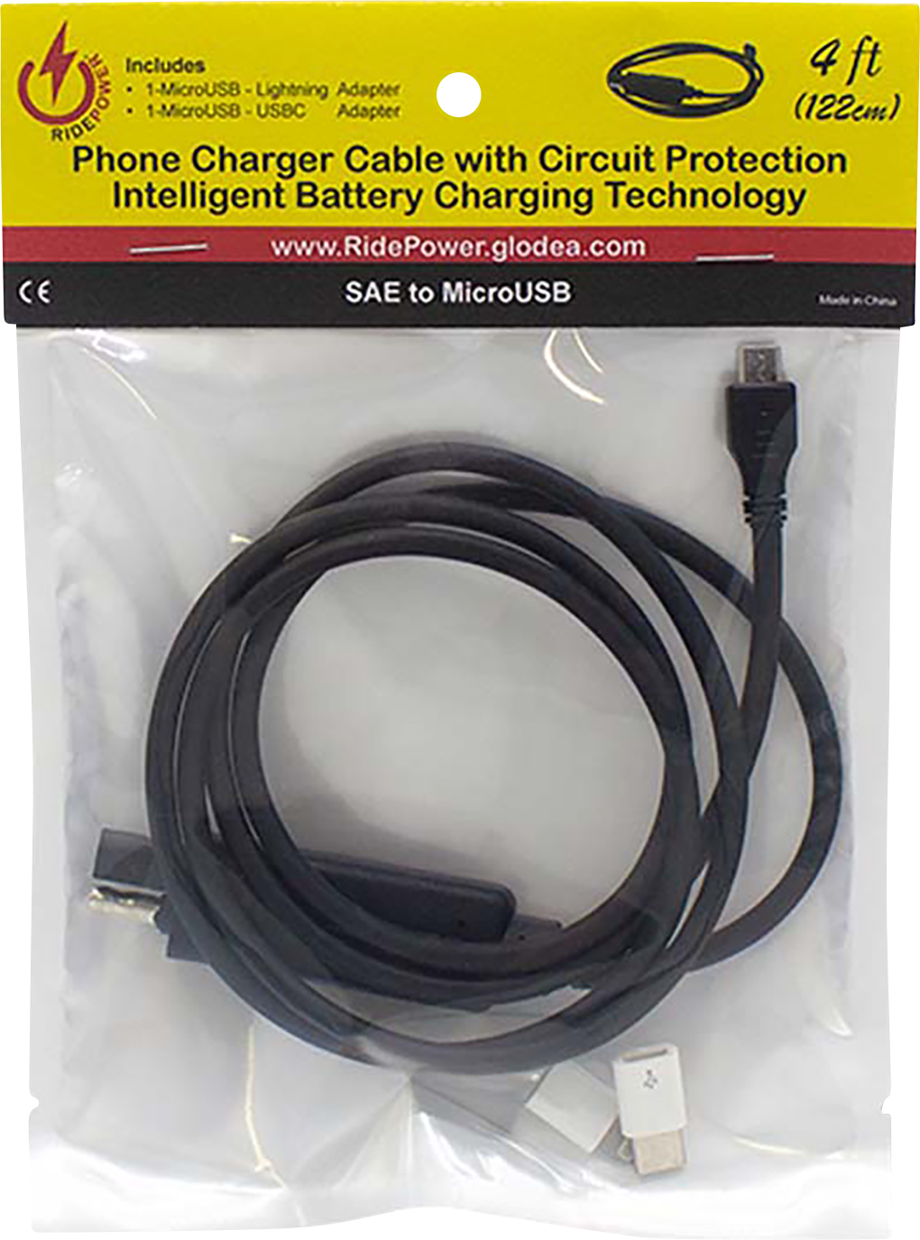 SAE to Micro USB Cable - Charger - Single-End - 4' RP1248IA4F