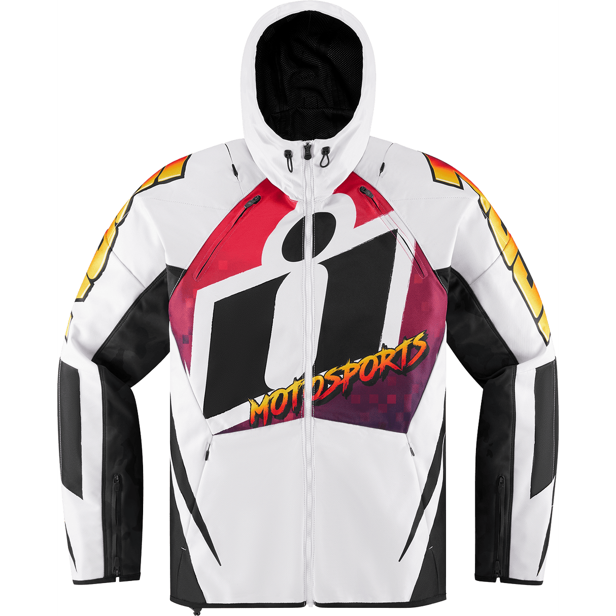 ICON Airform Quarterflash Jacket - White/Black/Red - Large 2820-5958