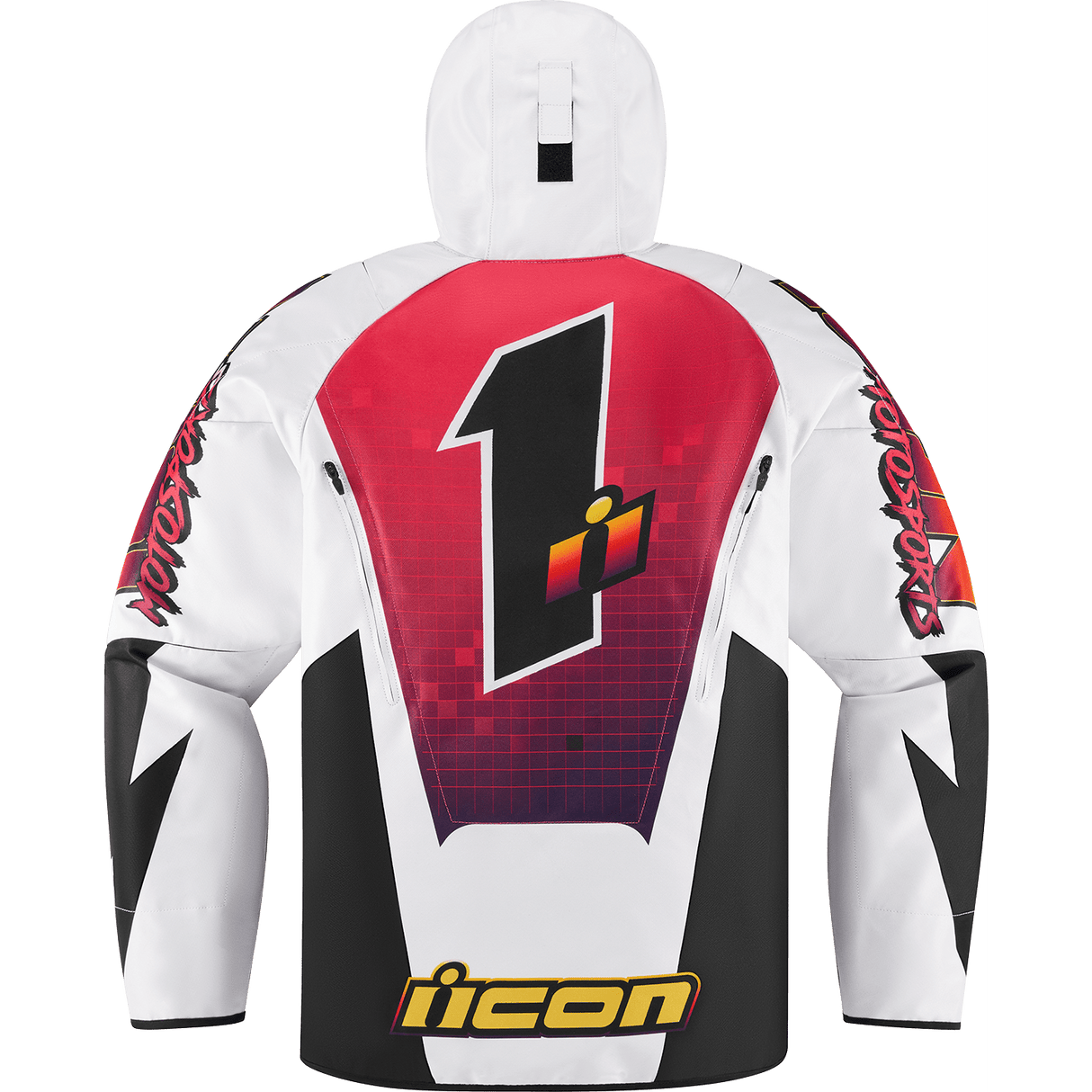 ICON Airform Quarterflash Jacket - White/Black/Red - Large 2820-5958