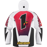 ICON Airform Quarterflash Jacket - White/Black/Red - Large 2820-5958