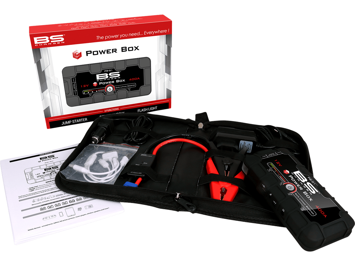 BS BATTERY PB-02 Booster Power Box - Jump Starter 700556 - Moto Shop Service