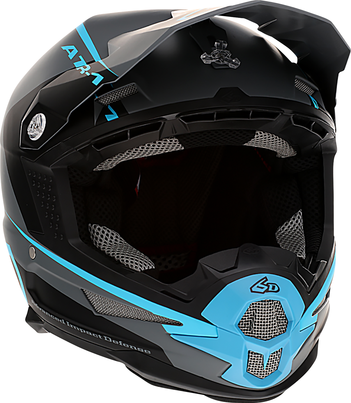 6D HELMETS ATR-1 Helmet - Stealth - Cyan - Large 10-4627