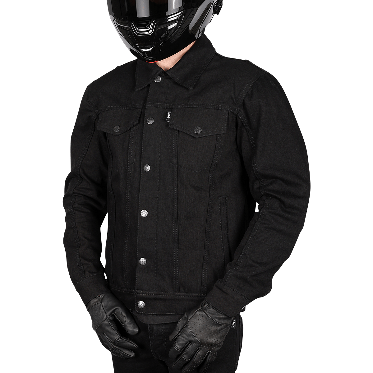 THRASHIN SUPPLY CO. Highway v2 Denim Riding Jacket - Black - Large TMJ-10-10