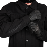 THRASHIN SUPPLY CO. Highway v2 Denim Riding Jacket - Black - Large TMJ-10-10