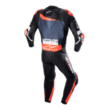 GP Plus v4 Leather Suit - Black/Red Fluo/Blue