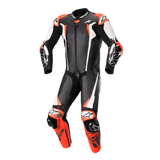 Racing Absolute v2 Leather Suit - Black/White/Red