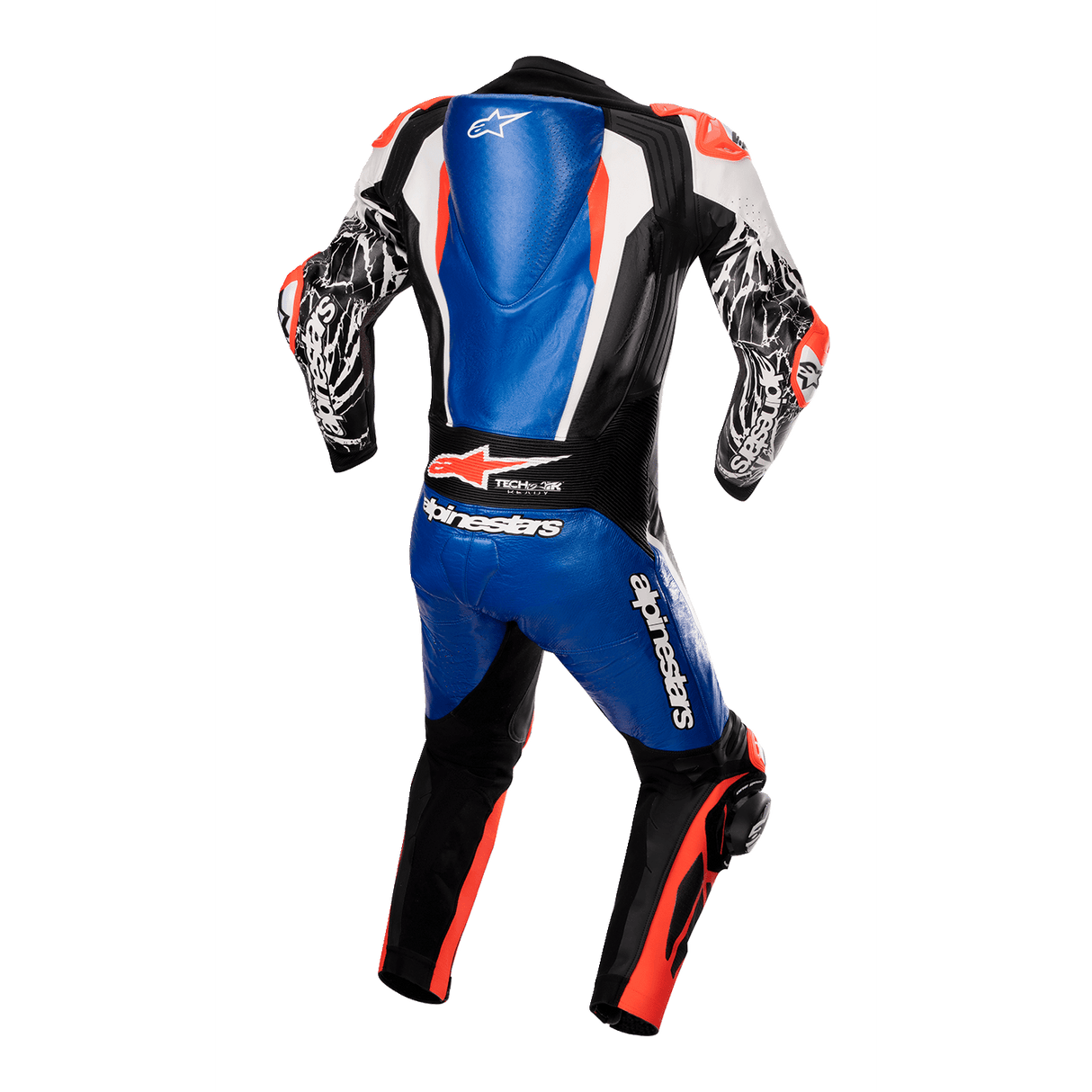 Racing Absolute v2 Leather Suit - Black/Blue/White/Red