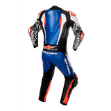 Racing Absolute v2 Leather Suit - Black/Blue/White/Red