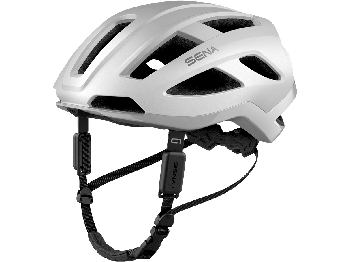 SENA C1 Smart Bicycle Helmet - Matte White - Medium