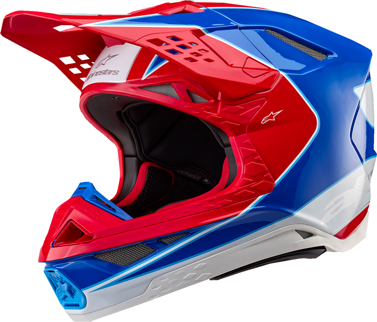 ALPINESTARS Supertech M10 Helmet - Aeon - MIPS? - Gloss Bright Red/Blue - Medium 8301923-3017-M