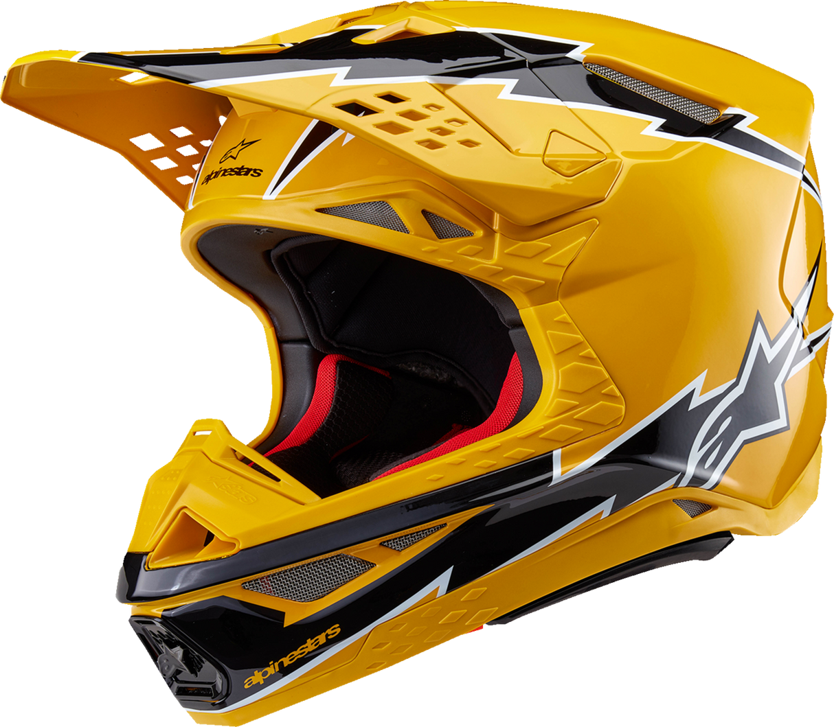 ALPINESTARS Supertech M10 Helmet - Ampress - MIPS? - Gloss Black/Yellow - Small 8300823-1414-S