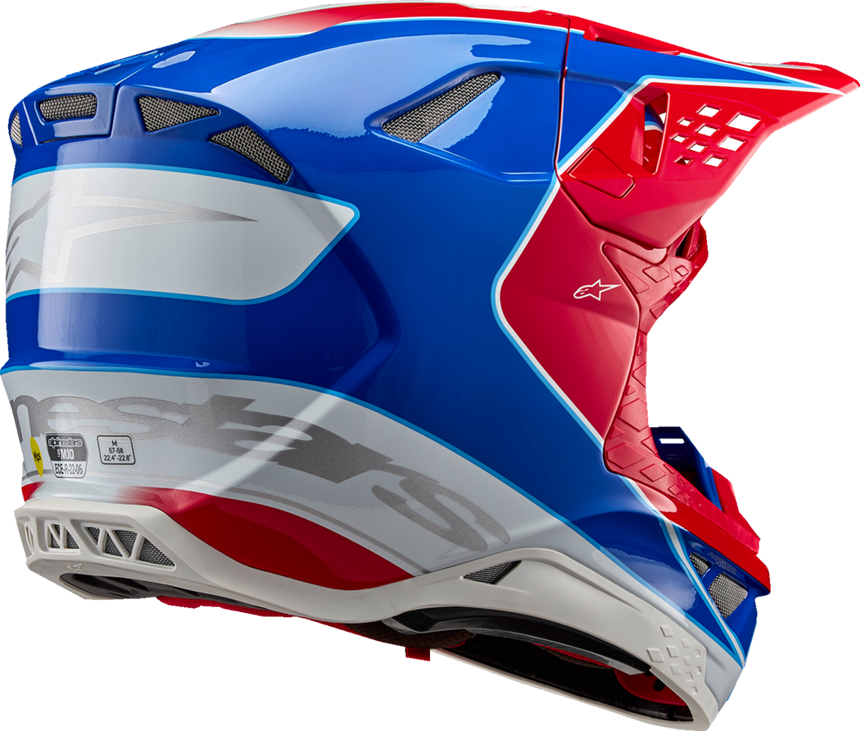 ALPINESTARS Supertech M10 Helmet - Aeon - MIPS? - Gloss Bright Red/Blue - 2L 8301923-3017-2X