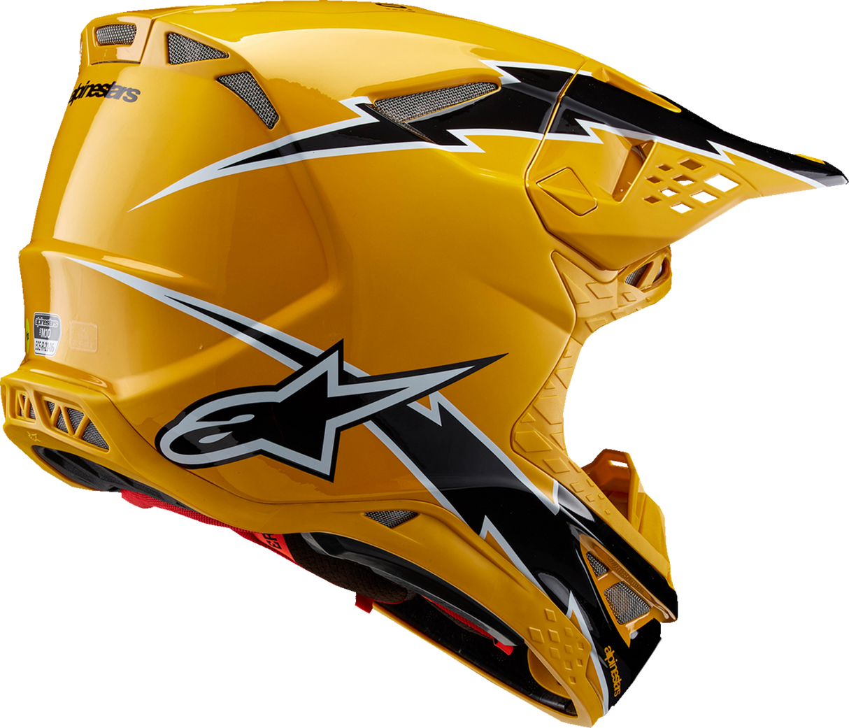 ALPINESTARS Supertech M10 Helmet - Ampress - MIPS? - Gloss Black/Yellow - Small 8300823-1414-S