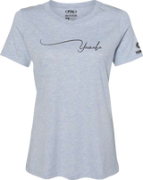 Women's Yamaha Signature T-Shirt - Light Heather Blue