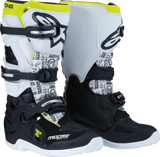 MOOSE RACING Youth Tech 7S Boots - Black/White/Yellow - US 7 0215024-125-7