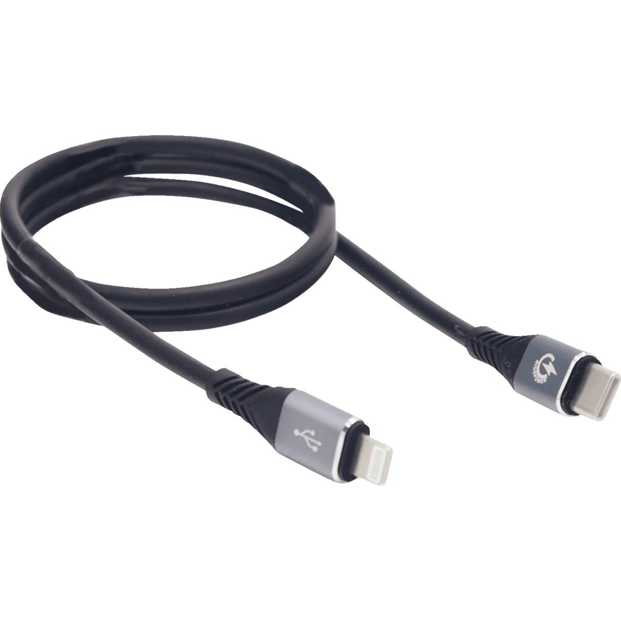 Male USB-C to Male Lightning Cable - Phone - Charger - 24" - Black RPUSBCLHT24