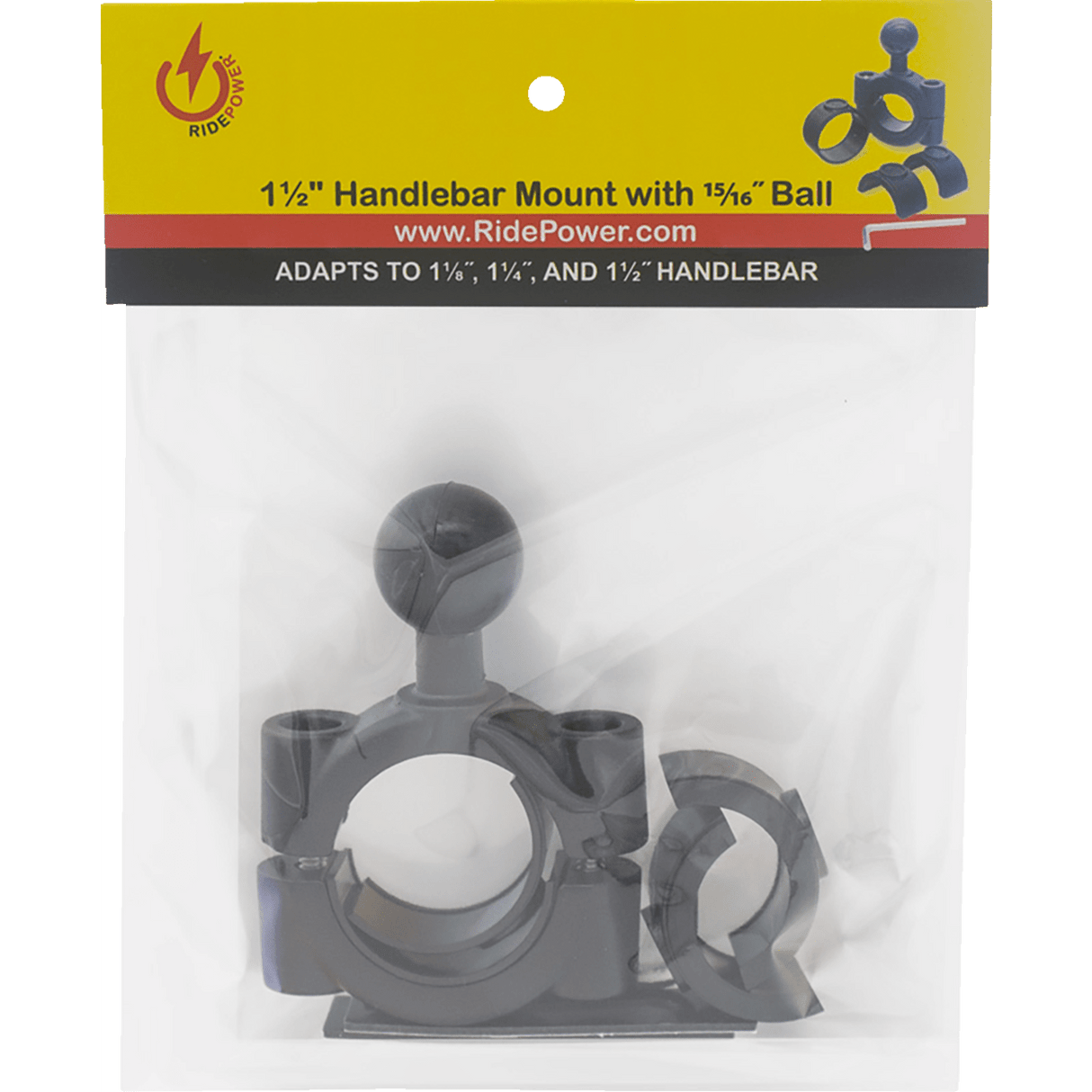 Handlebar Mount - 1-1/2" - Ball Mount RPHANDLEBARAD15