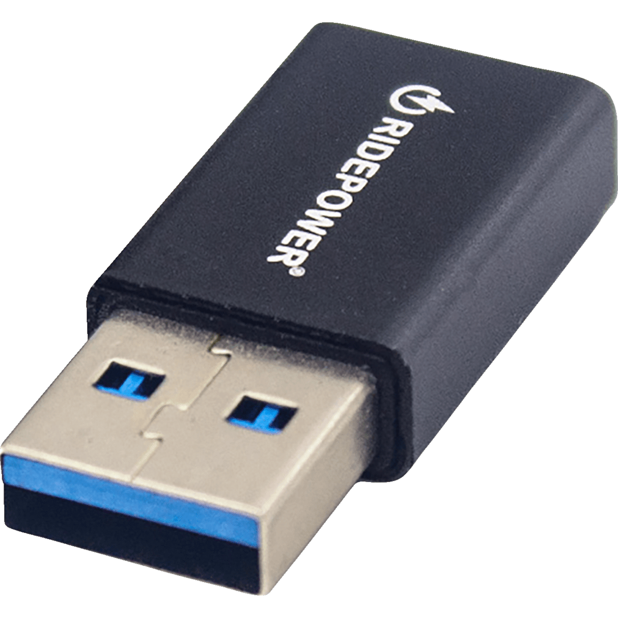 Male USB to Female USB-C Adapter - Power - Compact - Black RPUSBUSBCADPT