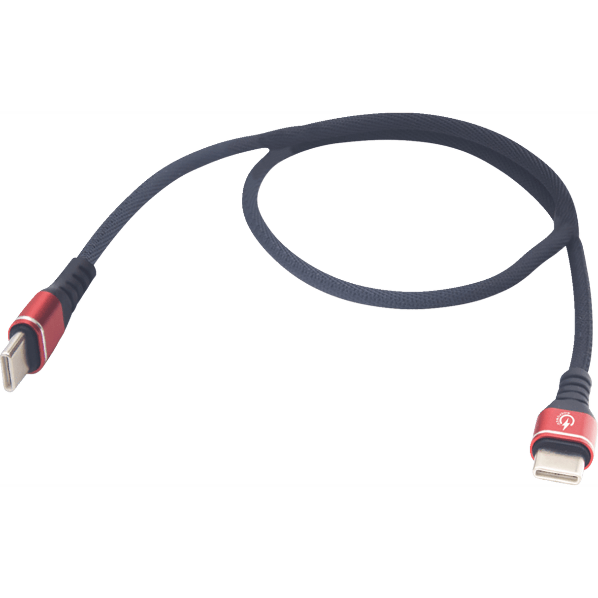 Male USB-C to Male USB-C Cable - Phone - Charger - 12" - Black/Red RPUSBCUSBC12