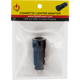 Power Adapter - Cigarette Lighter - USB/USB-C - Black RPCIGUSBUSBCADP