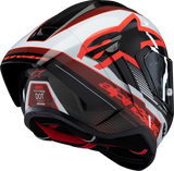 ALPINESTARS Supertech R10 Helmet - Team - Black/Carbon Red/Gloss White - 2XL 8200224-1352-XXL