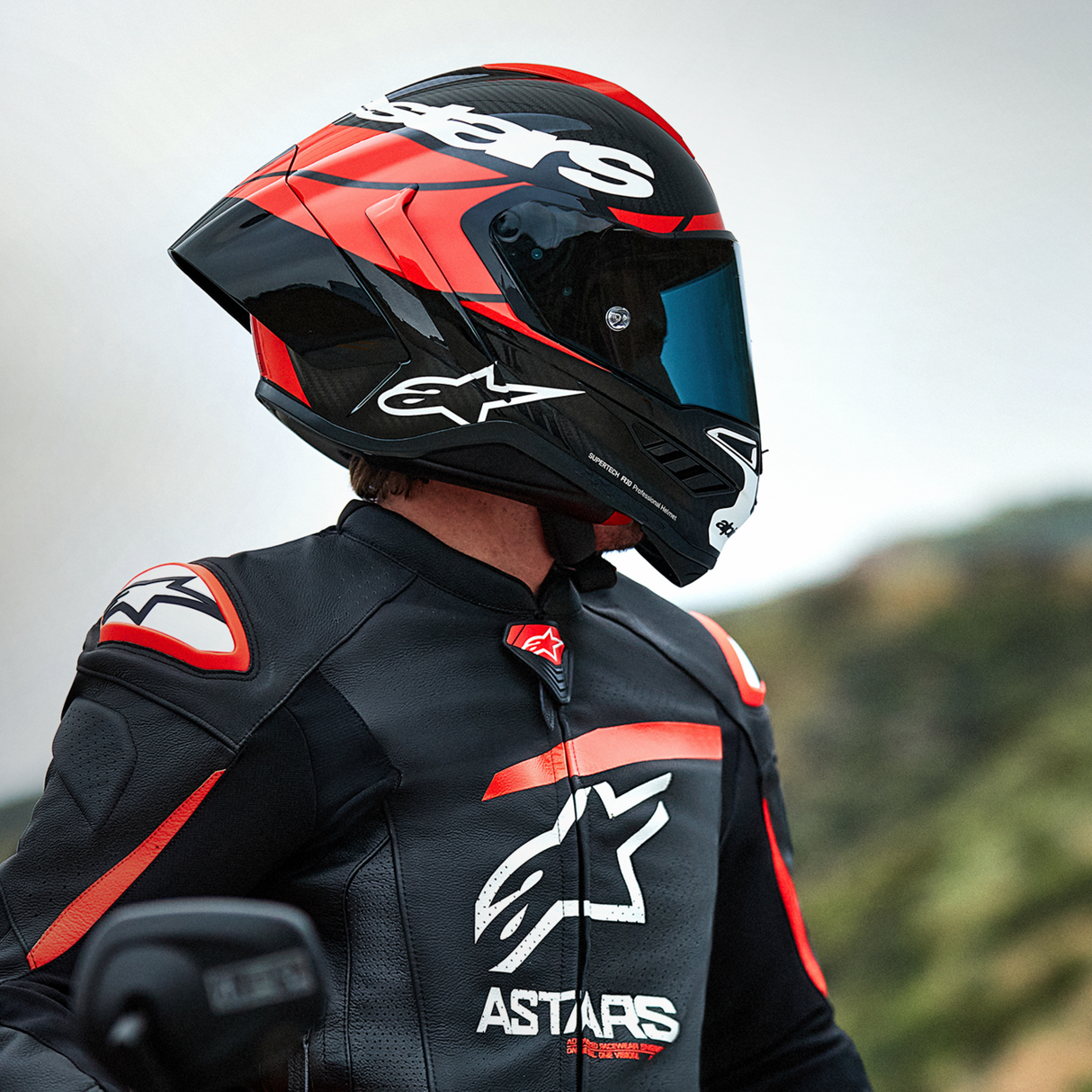 ALPINESTARS Supertech R10 Helmet - Element - Carbon/Red/White - XS 8200324-1363-XS