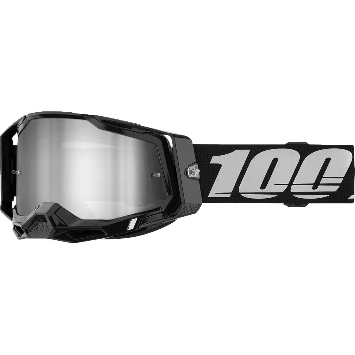 100% Racecraft 2 Goggle - Black - Silver Mirror 50010-00034