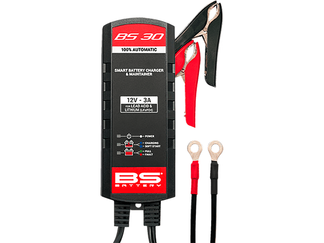 BS BATTERY Battery Charger/Maintainer - BS 30 - 12V 700572 - Moto Shop Service