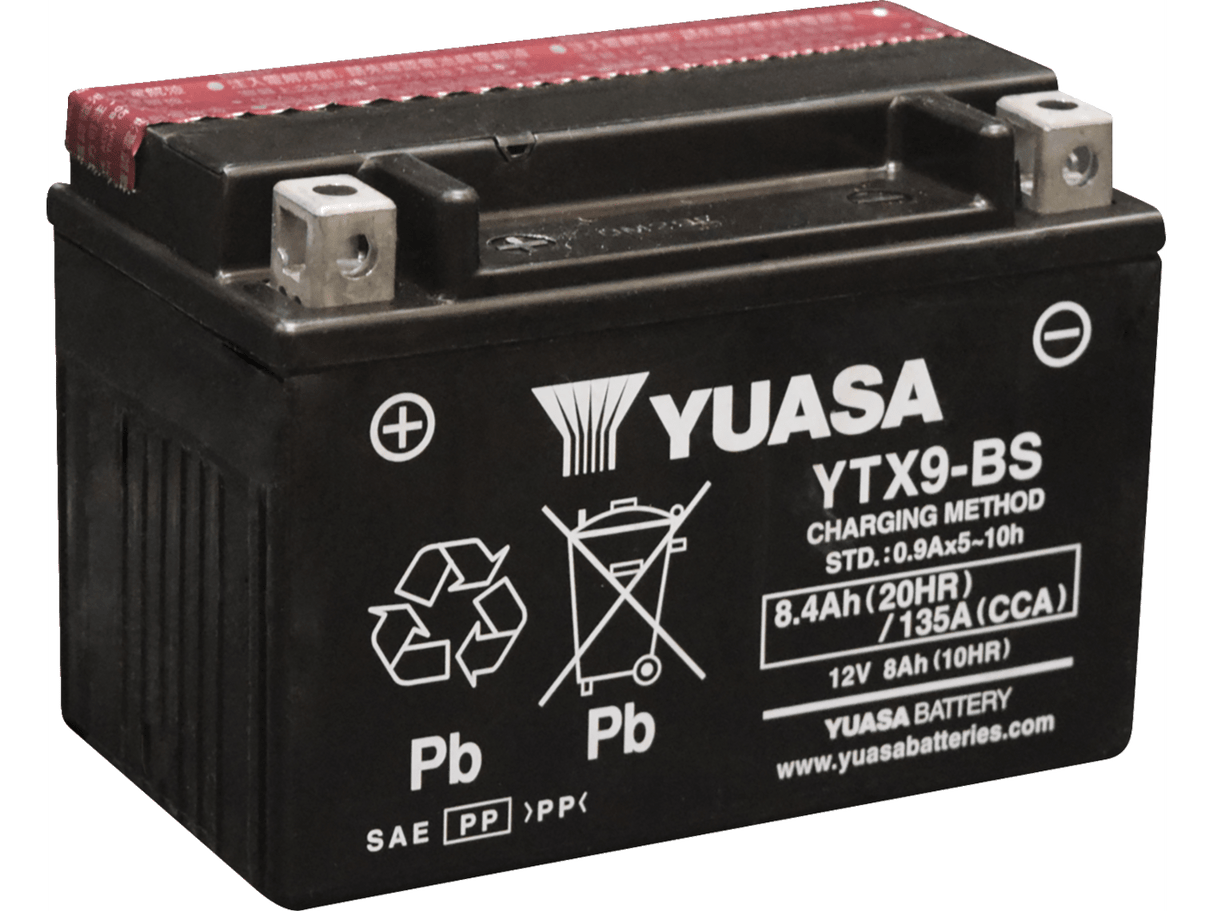 YUASA Battery - YTX9BS YUAM329BSIND - Moto Shop Service