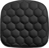 SADDLEMEN Sissy Bar Pad - Honeycomb - Black Stitching 040749