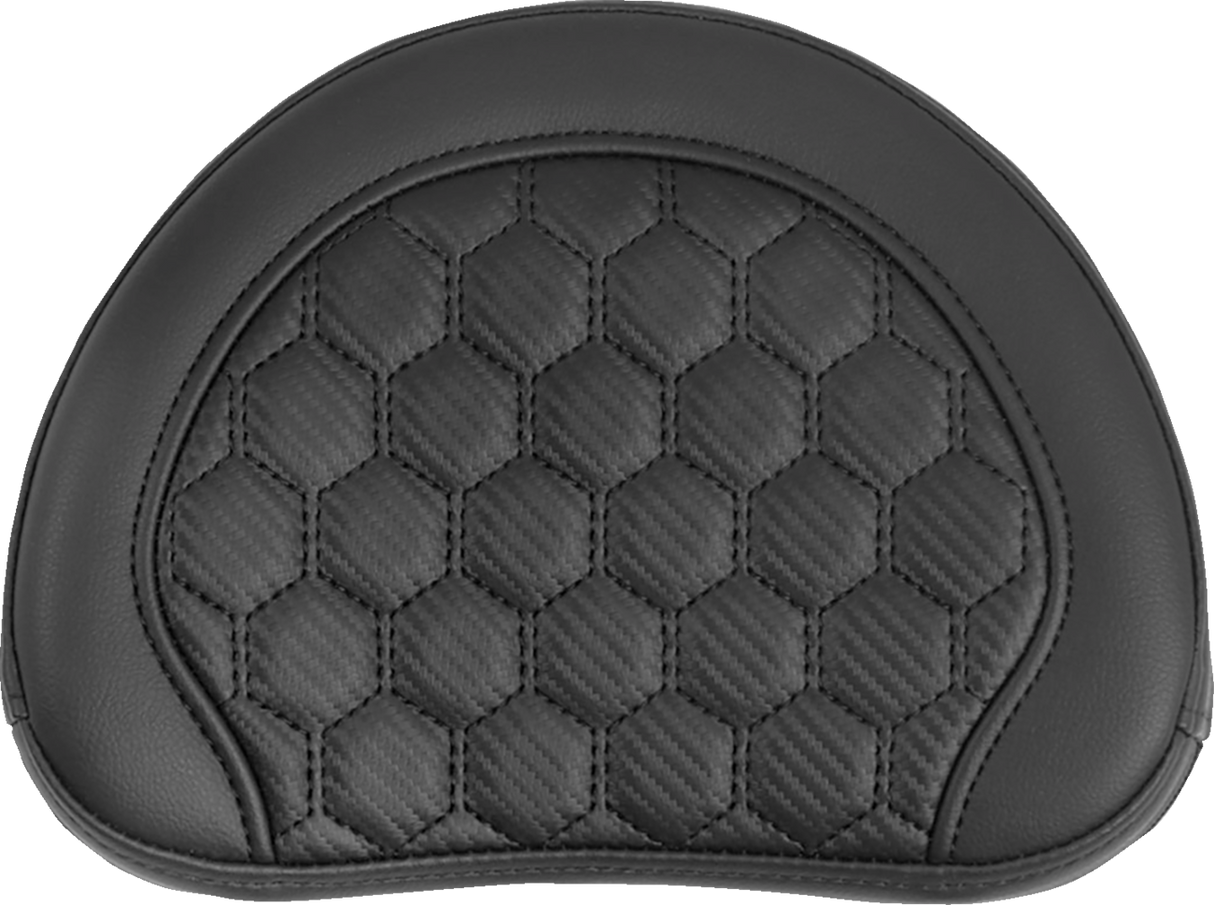 SADDLEMEN RoadSofa* Sissy Bar Pad - Honeycomb - Black Stitching 051349