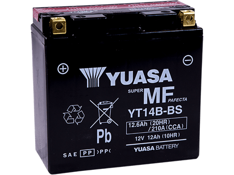 YUASA AGM Battery - YT14B-BS - .60 L YUAM624B4 - Moto Shop Service