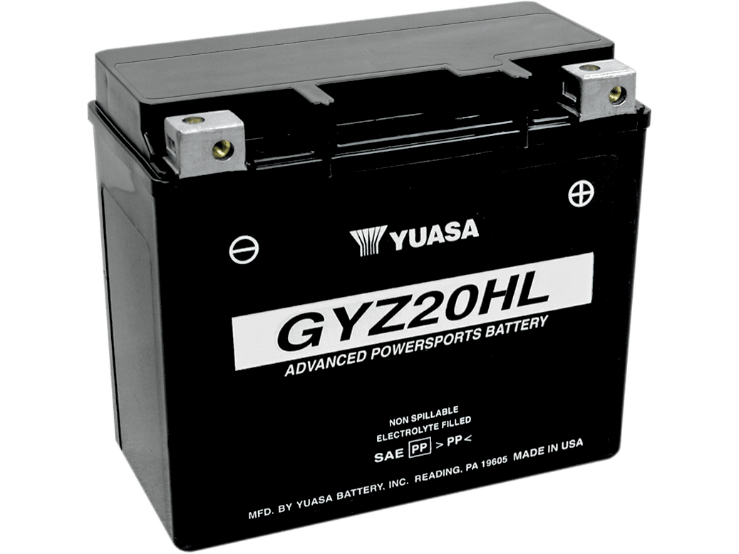 YUASA AGM Battery - GYZ20HL YUAM720GH - Moto Shop Service