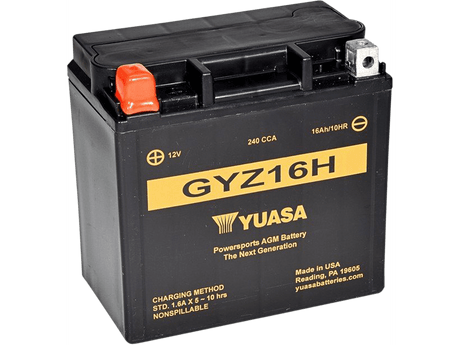 YUASA AGM Battery - GYZ16H YUAM716GH - Moto Shop Service