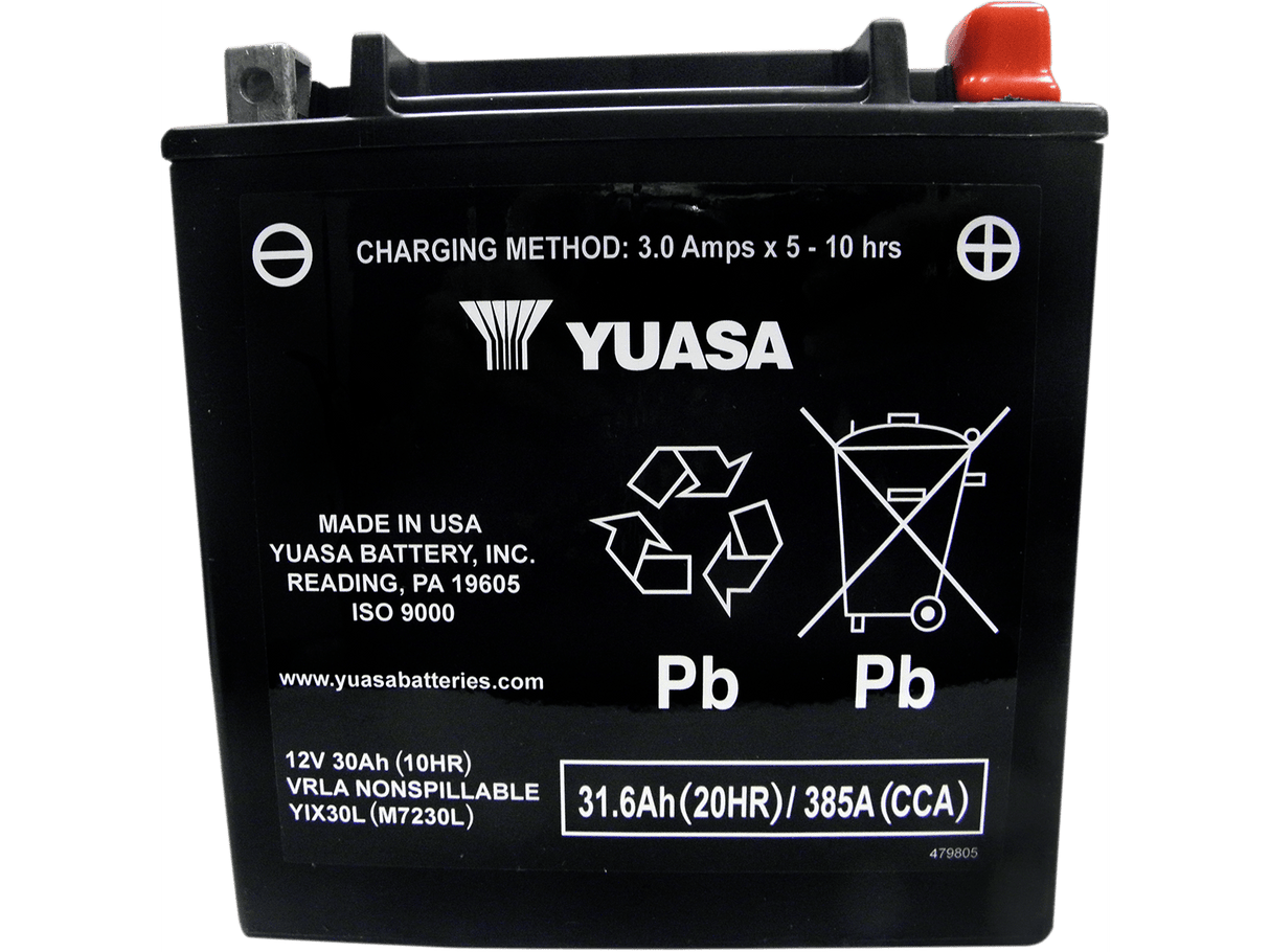 YUASA AGM Battery - YIX30L-BS-PW YUAM6230XPW - Moto Shop Service