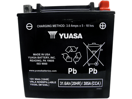 YUASA AGM Battery - YIX30L-BS-PW YUAM6230XPW - Moto Shop Service