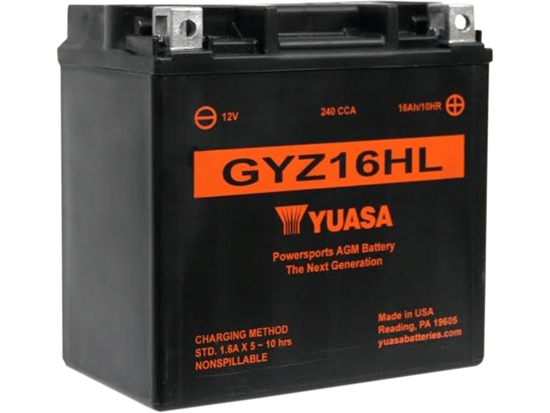 YUASA AGM Battery - GYZ16HL YUAM716GHL - Moto Shop Service