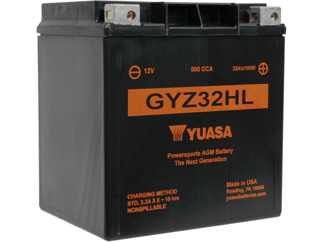 YUASA AGM Battery - GYZ32HL YUAM732HL - Moto Shop Service