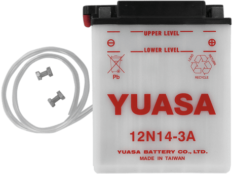 YUASA Battery - Y12N14-3A YUAM2241B - Moto Shop Service