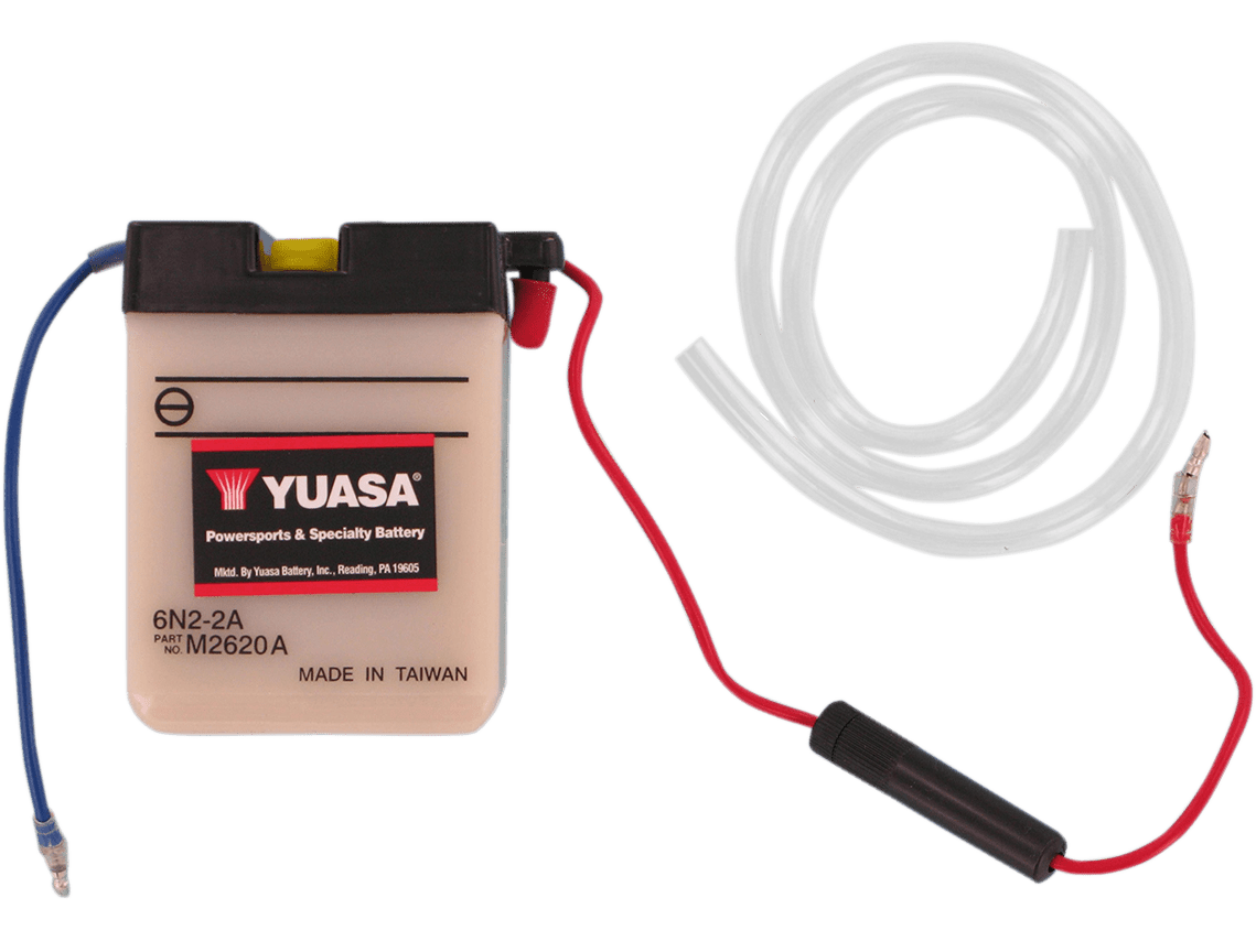 YUASA Battery - Y6N2-2A YUAM2620A - Moto Shop Service