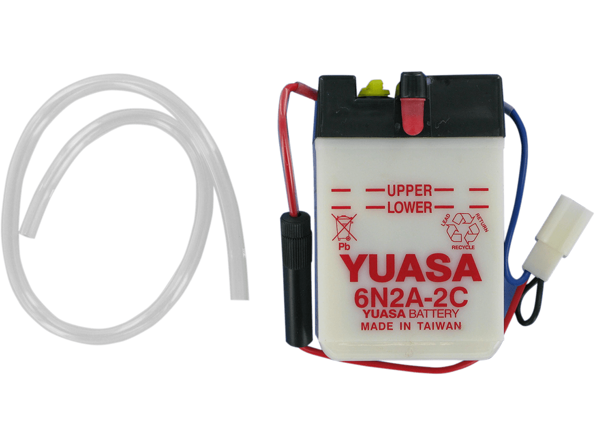 YUASA Battery - Y6N2A-2C YUAM262AC - Moto Shop Service