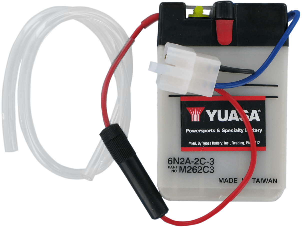 YUASA Battery - Y6N2A-2C-3 YUAM262C3 - Moto Shop Service