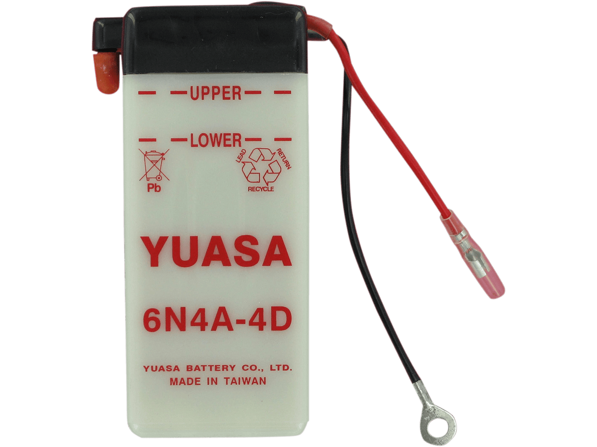 YUASA Battery - Y6N4A-4D YUAM26A4B - Moto Shop Service