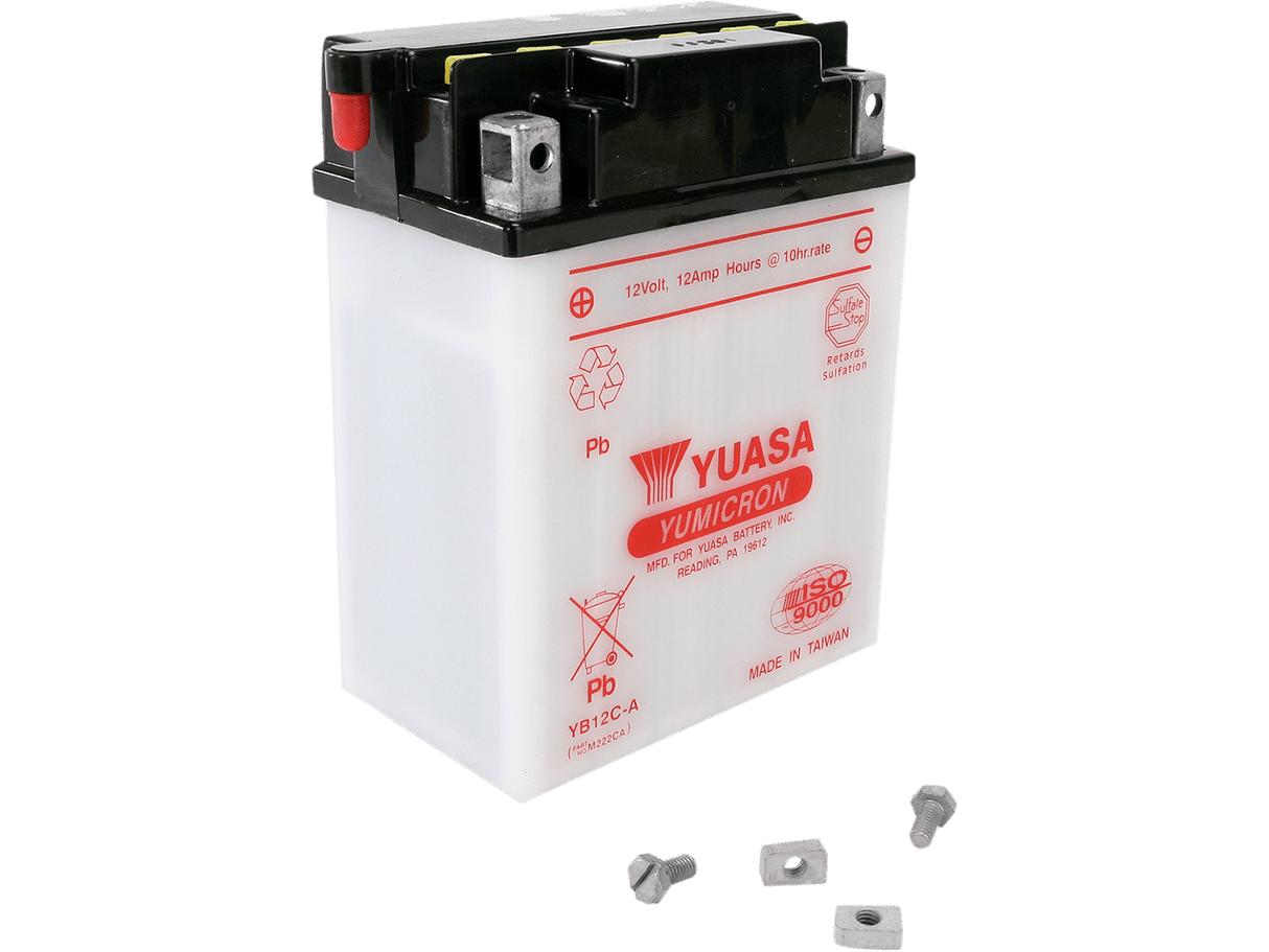 YUASA Battery - YB12C-A YUAM222CA - Moto Shop Service